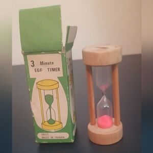 Vintage Wood Hourglass Sand Egg Timer